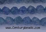 CAQ771 15.5 inches 6mm faceted nuggets imitation aquamarine beads