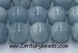 CAQ906 15.5 inches 6mm round aquamarine gemstone beads