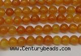 CAR101 15.5 inches 4mm round natural amber beads