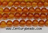 CAR107 15.5 inches 5mm round natural amber beads