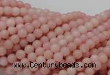 CAS02 15.5 inches 4mm round pink angel skin gemstone beads