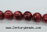 CAT163 15.5 inches 12mm round dyed natural aqua terra jasper beads