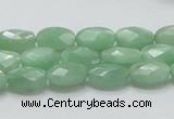 CBJ28 15.5 inches 8*12mm faceted oval jade beads wholesale