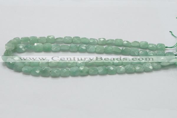 CBJ32 15.5 inches 10*10mm faceted square jade beads wholesale