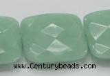 CBJ35 15.5 inches 30*30mm faceted square jade beads wholesale