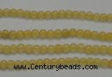 CCA01 15.5 inches 3mm round yellow calcite gemstone beads wholesale