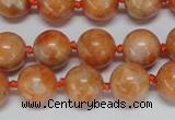 CCA453 15.5 inches 10mm round orange calcite gemstone beads