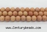 CCA518 15.5 inches 14mm round peach calcite gemstone beads wholesale