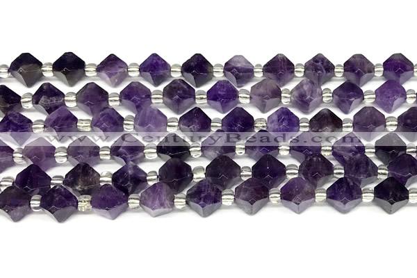 CCB1608 15 inches 10mm faceted amethyst gemstone beads