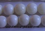 CCB303 15.5 inches 9mm round white coral beads wholesale