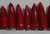 CCB66 16 inches horn shape red coral beads Wholesale