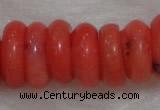 CCB80 15.5 inches 5*9mm roundel pale red coral beads Wholesale