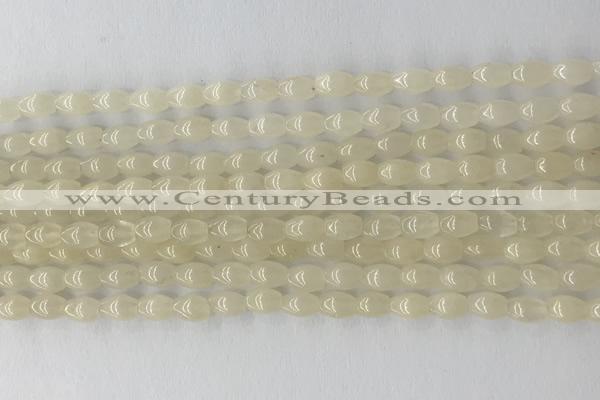 CCB804 15.5 inches 4*6mm rice gemstone beads wholesale