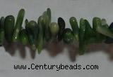 CCB87 15.5 inch 2*8mm irregular branch green coral beads Wholesale