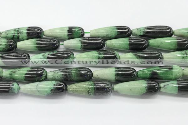 CCB962 15 inches 10*30mm teardrop hydrogrossular gemstone beads