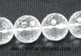 CCC257 15.5 inches 18mm faceted round grade A natural white crystal beads