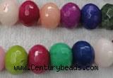 CCN1012 15.5 inches 10*14mm faceted rondelle multi colored candy jade beads