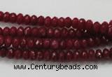 CCN1351 15.5 inches 3*5mm faceted rondelle candy jade beads