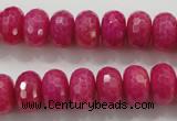 CCN1365 15.5 inches 8*12mm faceted rondelle candy jade beads