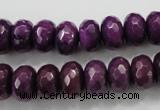 CCN1375 15.5 inches 8*12mm faceted rondelle candy jade beads