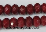 CCN154 15.5 inches 8*12mm faceted rondelle candy jade beads