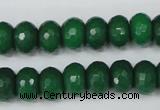 CCN157 15.5 inches 8*12mm faceted rondelle candy jade beads