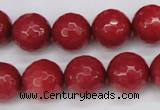 CCN1845 15 inches 14mm faceted round candy jade beads wholesale