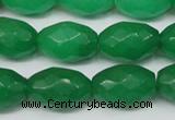 CCN186 15.5 inches 13*18mm faceted rice candy jade beads