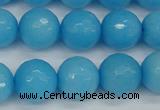 CCN1875 15 inches 14mm faceted round candy jade beads wholesale