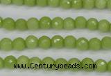 CCN1900 15 inches 4mm faceted round candy jade beads wholesale