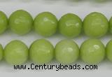 CCN1904 15 inches 12mm faceted round candy jade beads wholesale