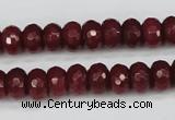 CCN1991 15 inches 6*10mm faceted rondelle candy jade beads wholesale