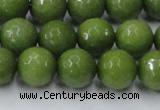 CCN2040 15 inches 12mm faceted round candy jade beads wholesale