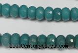 CCN2102 15.5 inches 6*10mm faceted rondelle candy jade beads