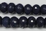 CCN2116 15.5 inches 10*14mm faceted rondelle candy jade beads