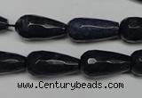 CCN2147 15.5 inches 10*20mm faceted teardrop candy jade beads