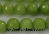 CCN2275 15.5 inches 14mm faceted round candy jade beads wholesale