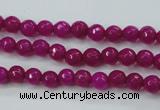 CCN2293 15.5 inches 4mm faceted round candy jade beads wholesale