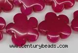 CCN2342 15.5 inches 20mm carved flower candy jade beads wholesale