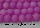 CCN2523 15.5 inches 6mm round matte candy jade beads wholesale