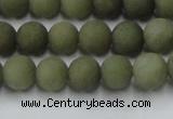 CCN2545 15.5 inches 8mm round matte candy jade beads wholesale