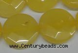 CCN260 15.5 inches 25mm faceted coin candy jade beads wholesale