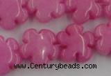 CCN2660 15.5 inches 16mm carved flower candy jade beads wholesale