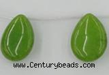 CCN2702 Top-drilled 18*25mm flat teardrop candy jade beads