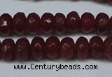 CCN2850 15.5 inches 2*4mm faceted rondelle candy jade beads