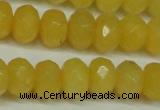 CCN2873 15.5 inches 5*8mm faceted rondelle candy jade beads