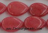 CCN3891 15.5 inches 18*25mm flat teardrop candy jade beads