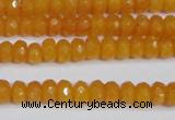 CCN4120 15.5 inches 4*6mm faceted rondelle candy jade beads