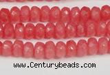 CCN4125 15.5 inches 4*6mm faceted rondelle candy jade beads