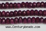 CCN4130 15.5 inches 4*6mm faceted rondelle candy jade beads